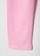 Slim fit pink elasticated cotton leggings for girls with star detail_3