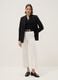 Wide-leg stretch cotton white jeans_0