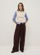Beige pure cotton regular fit waistcoat with cable knit design_1