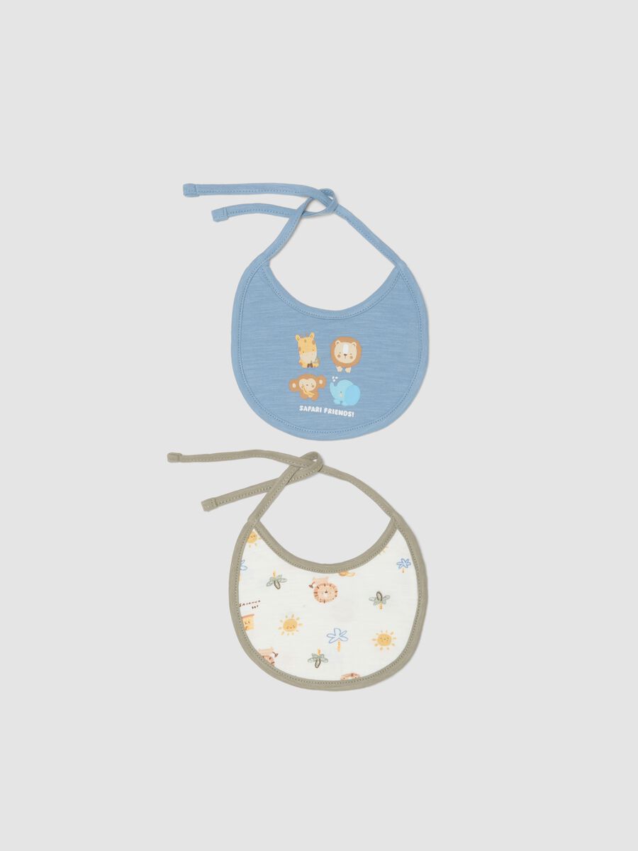 Two-pack of light blue organic cotton bibs_0