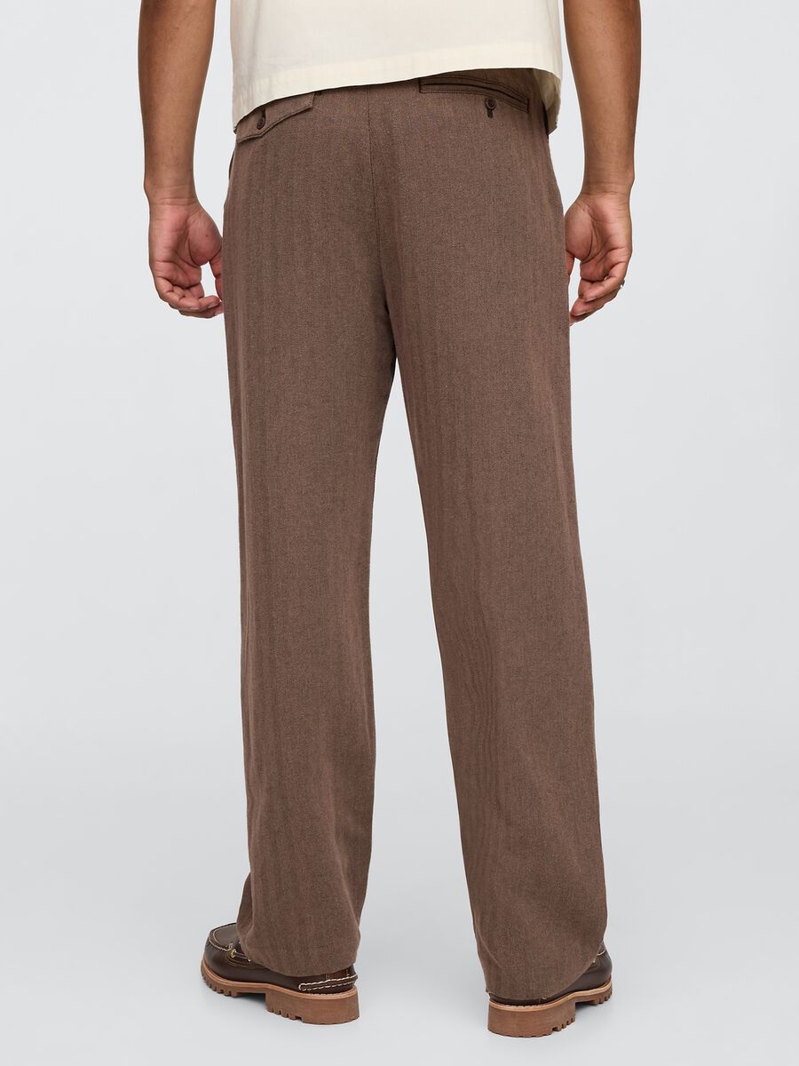 Brown Linen and Cotton Trousers_2