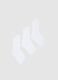 Tripack of white sports socks in elasticated cotton_0