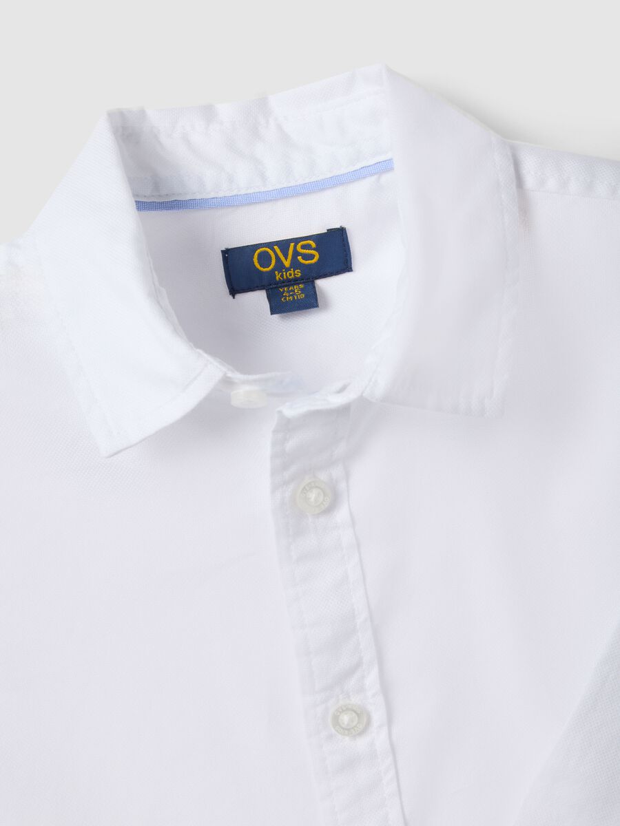 Kid's regular fit white pure cotton shirt_2