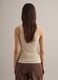 Beige stretch cotton regular-fit tank top_2