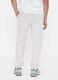 Beige jogger trousers in cotton and polyester blend_2