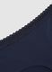 Regular fit blue cotton briefs with lace_5