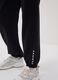 Black organic cotton-blend jogger trousers with printed detail for girls_2