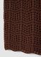 Brown regular fit cotton blend tank top with mesh texture_5
