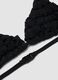 Black triangle bikini in stretch fabric with frills_2