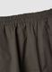 Grey long pure cotton skirt with elastic waistband_5