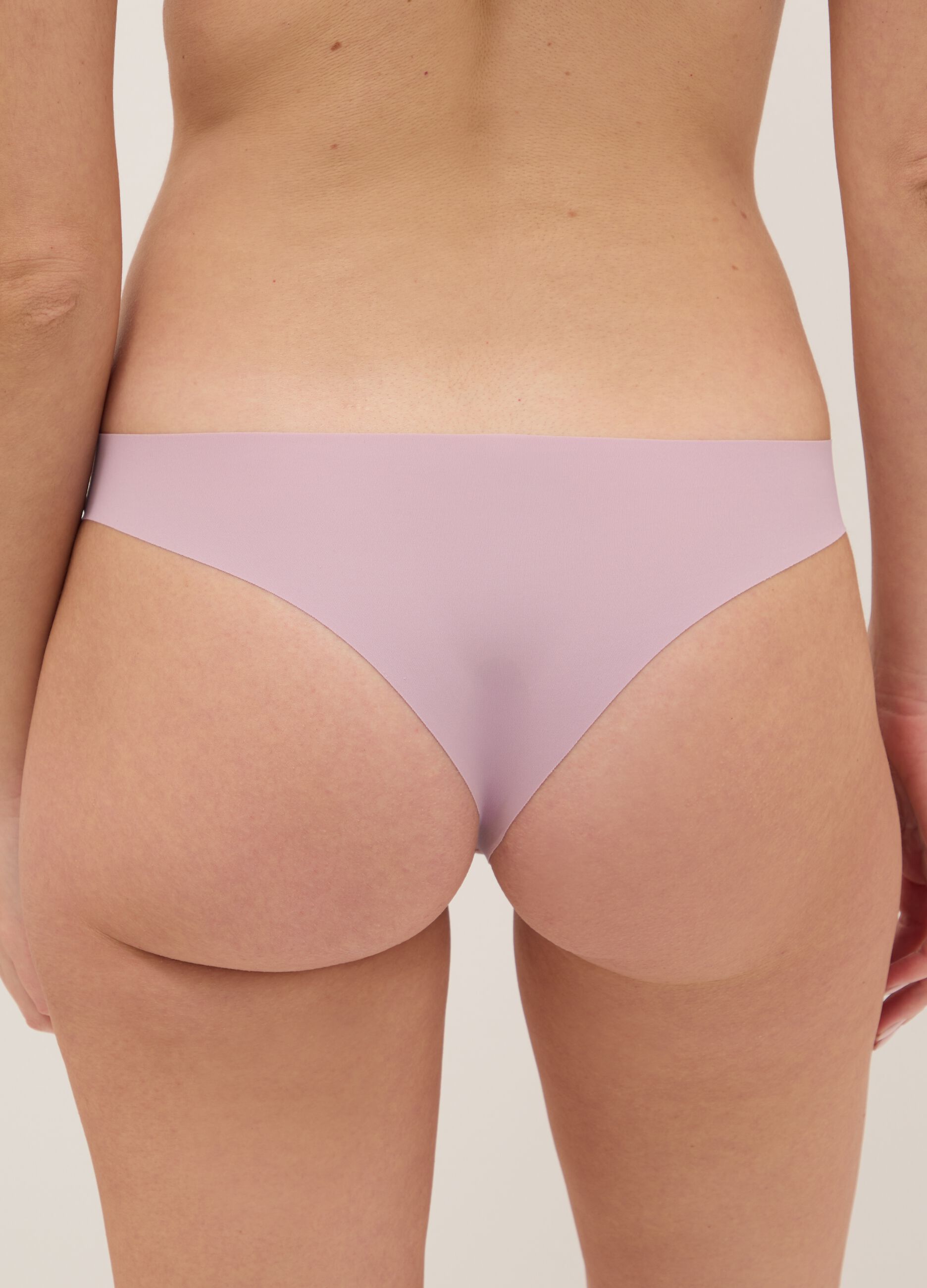 Purple Brazilian briefs in stretch fabric, regular fit