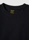 Black long sleeve stretch cotton regular fit T-shirt_5