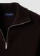 Brown cotton-blend half-zip jumper, regular fit_1