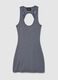 Backless Vintage Grey Mini Dress _5