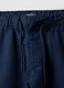 Kids' Regular Fit Blue Cotton and Linen Blend Chino Trousers_2