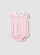 Short-sleeve pink bodysuit in organic cotton_0