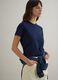 Regular Fit Blue Crewneck Pure Cotton T-Shirt_0