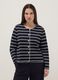 Multicolour Striped Viscose Blend Blazer Regular Fit with Buttons_1