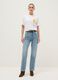 White pure cotton regular fit t-shirt with floral print_1