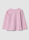 Pink long-sleeved organic cotton T-shirt_1