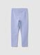 Girls' Slim Fit Purple Stretch Cotton Treggings_1