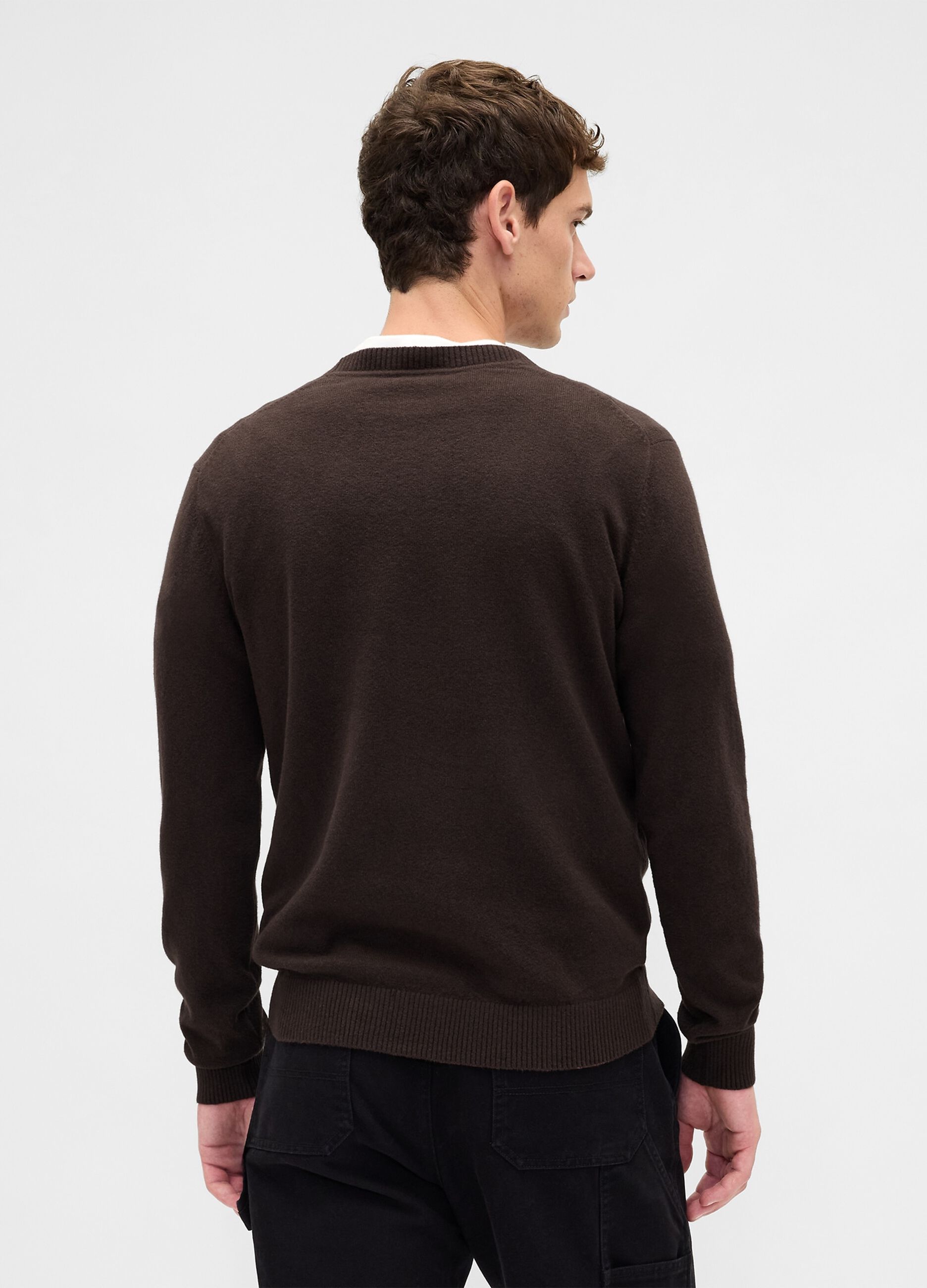 Brown Cotton Blend Jumper