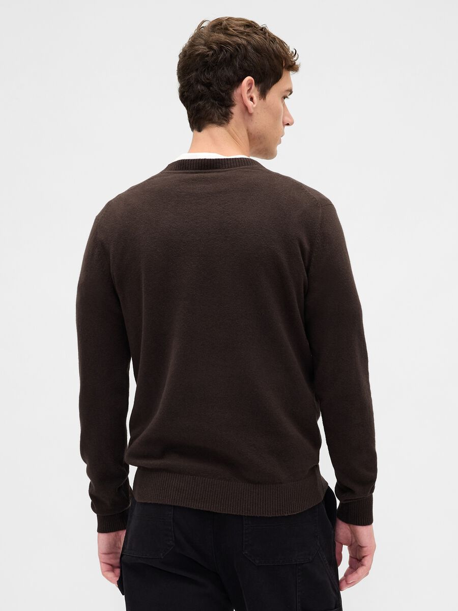 Brown Cotton Blend Jumper_1