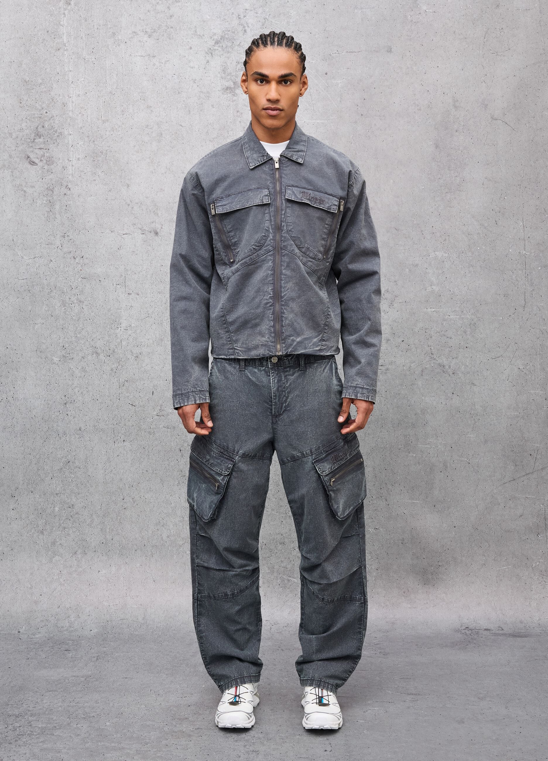 Washed Grey Work Jacket