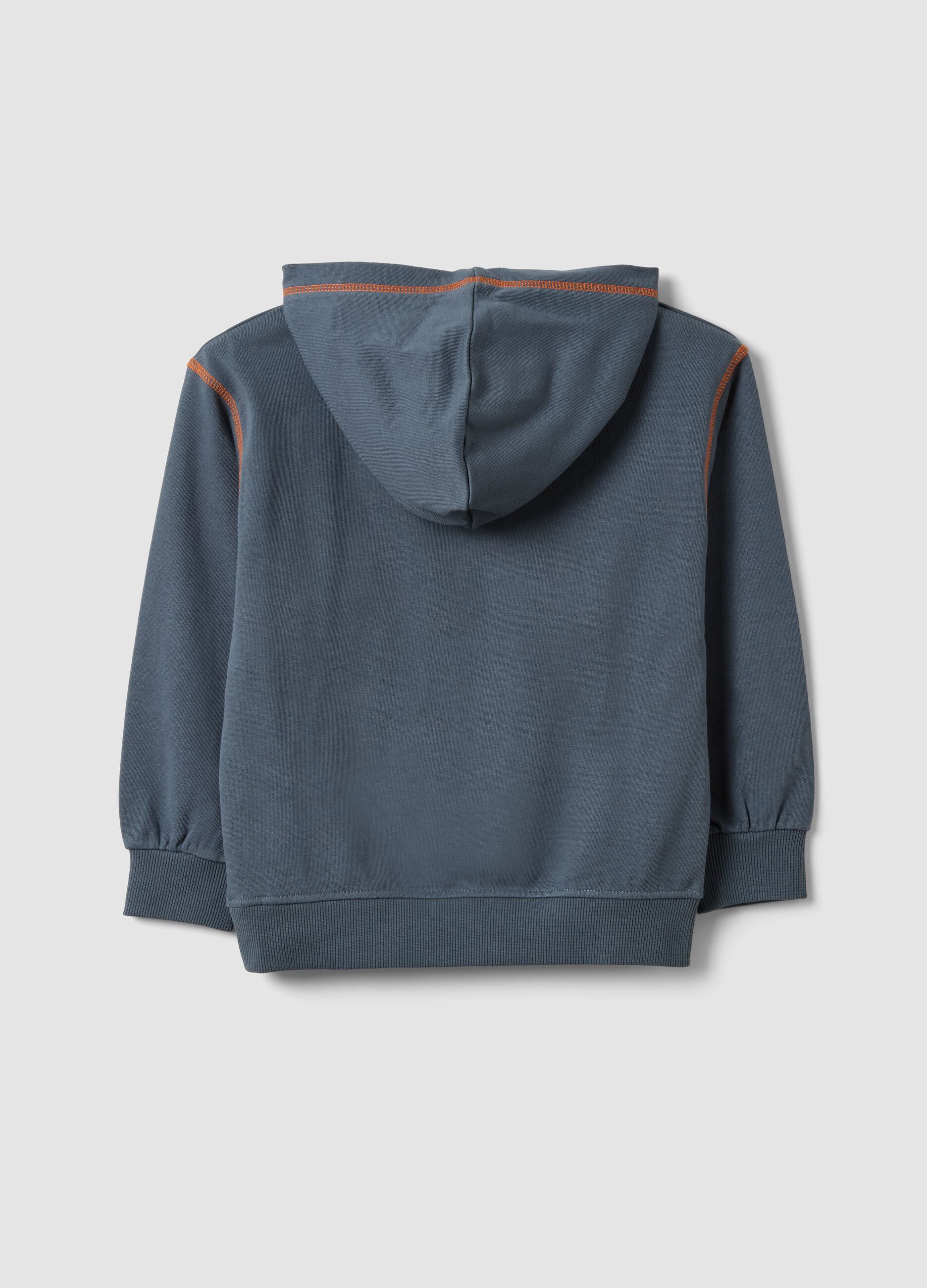 Grey pure cotton hoodie