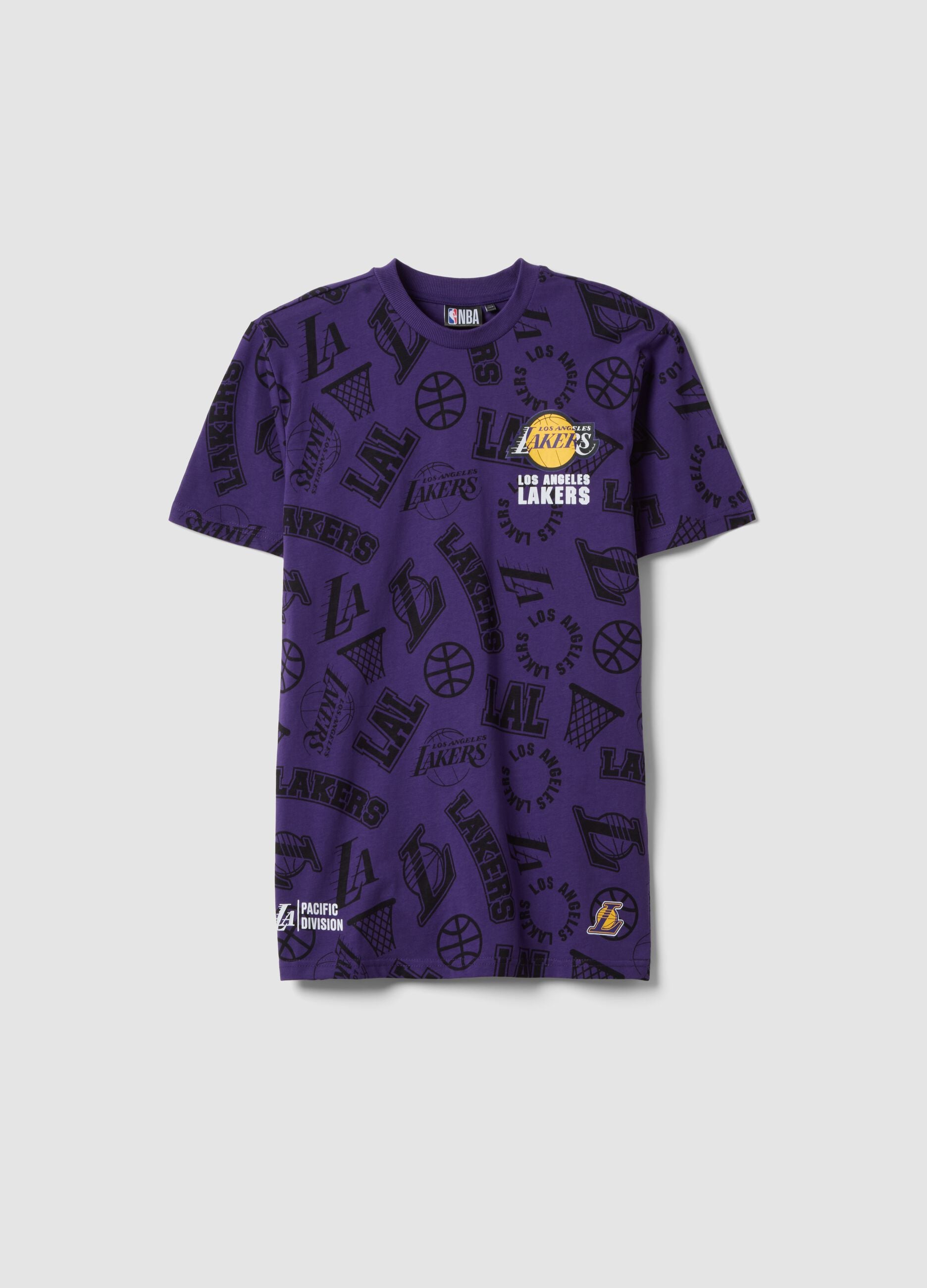 Purple short-sleeved pure cotton T-shirt