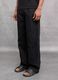 100% Linen Wide-Leg Trousers Black_1