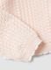 Fitted pink cotton cardigan for girls with eyelet design_3