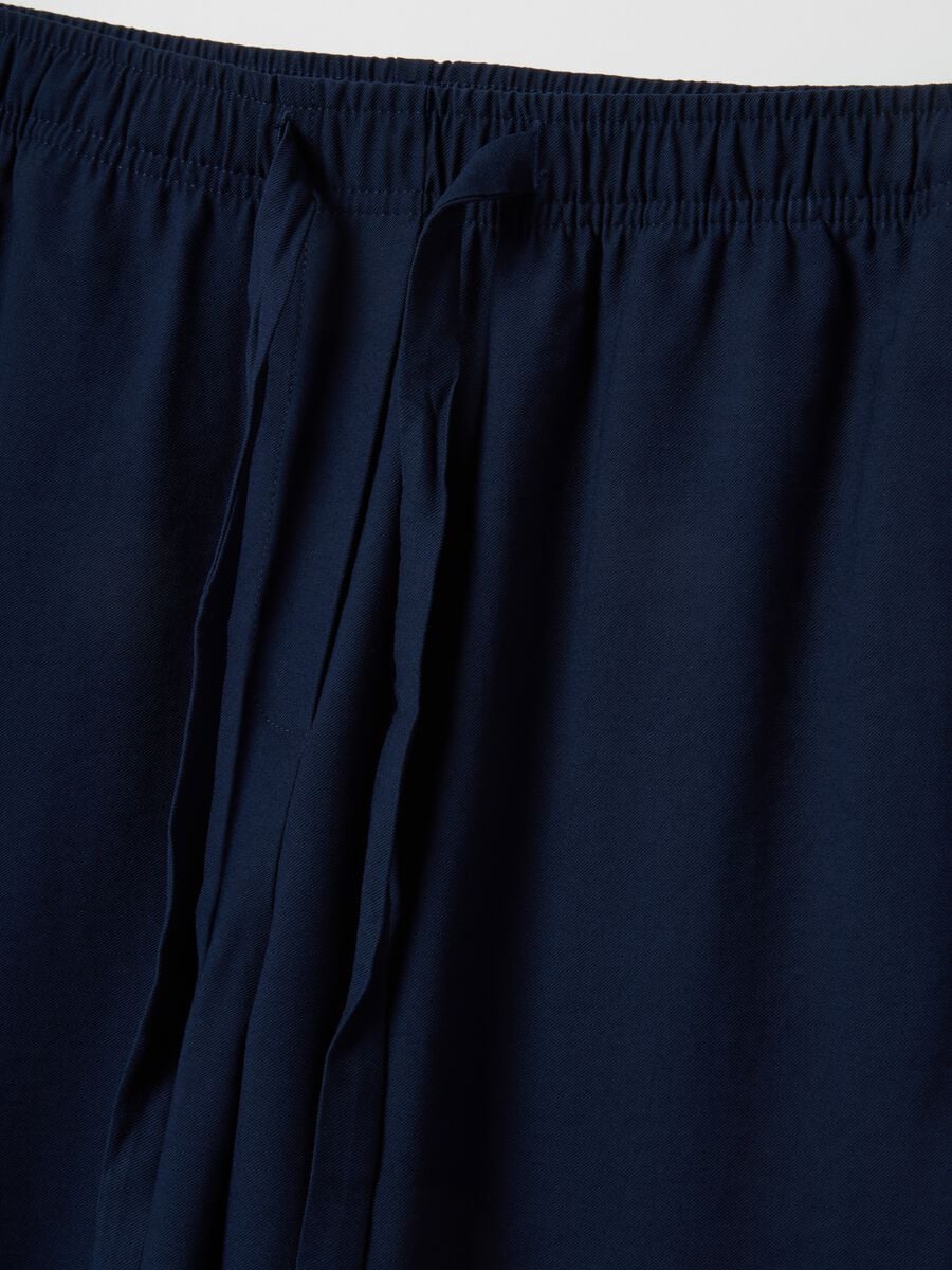 Blue Viscose Blend Trousers_5