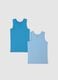 Two-pack kid's multicolour cotton vests, regular fit_0