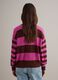 Multicoloured striped crew neck sweater in regular fit cotton blend_3
