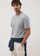 Grey slim-fit T-shirt in pure mercerised cotton_0