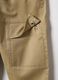 Beige stretch cotton cargo trousers for toddlers regular fit_3