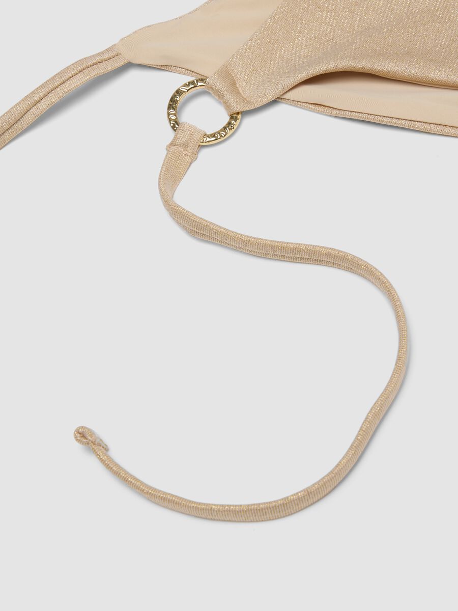 Beige glitter-textured stretch bikini bottoms_5