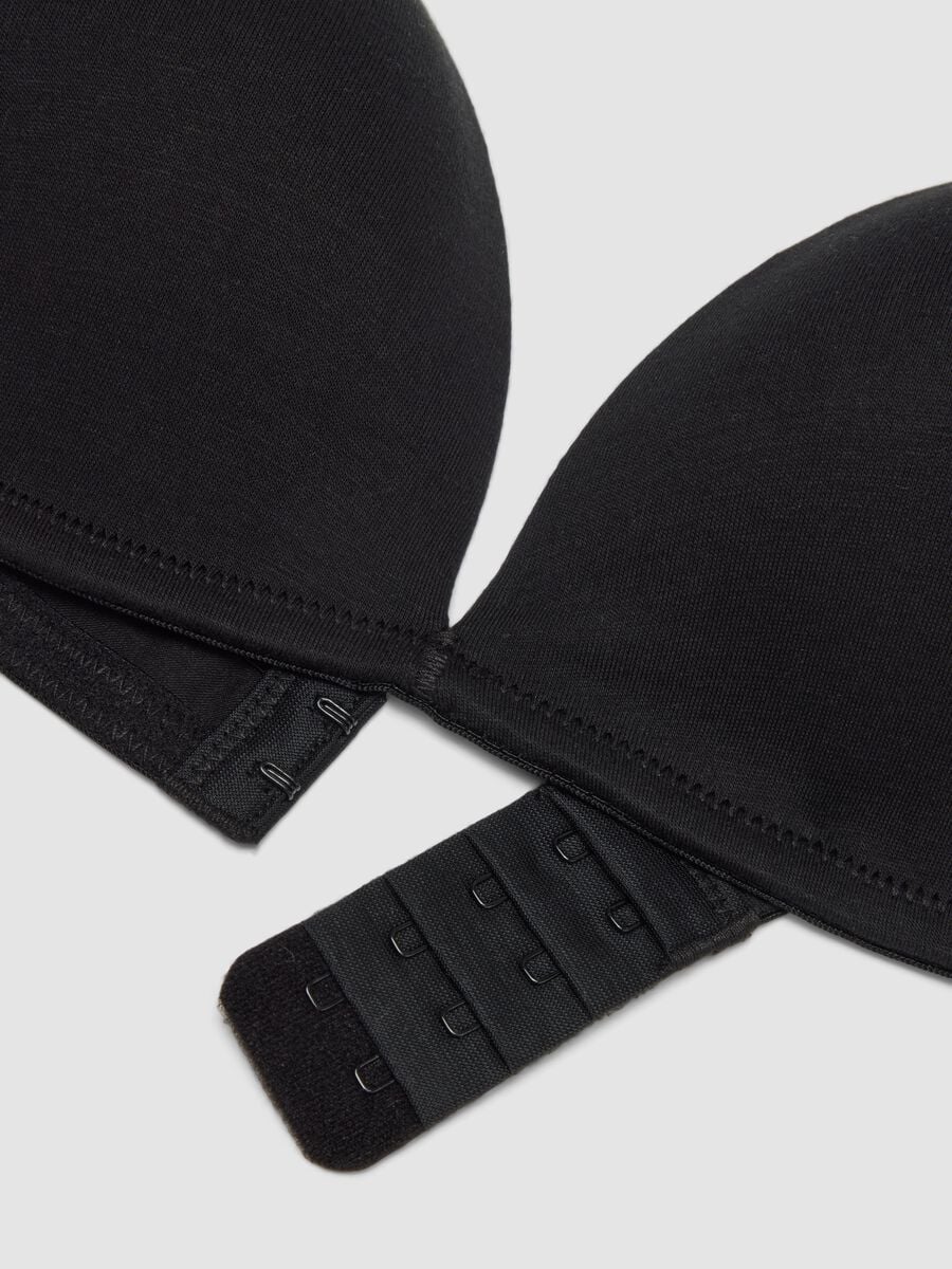 Black padded organic cotton bra_1