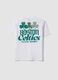 White pure cotton Celtics print T-shirt for boys_4