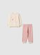 Multicoloured striped pyjamas for baby girls in pure cotton, regular fit_0
