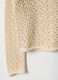 Beige pure cotton jumper regular fit with perforated design_5