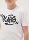 Boys' white pure cotton T-shirt regular fit with Swag print_2