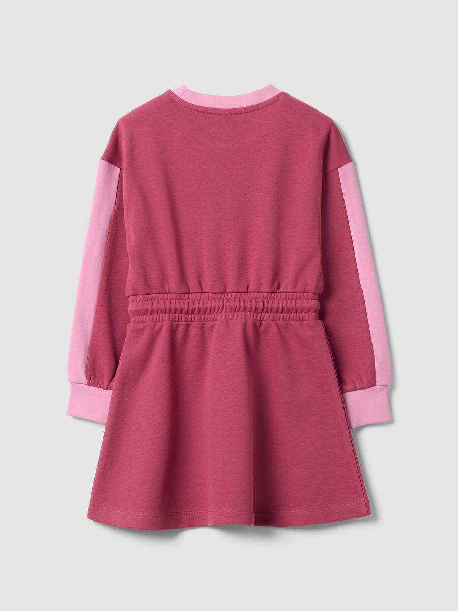 Girls&rsquo; pink cotton-blend dress with Lilo & Stitch print_1