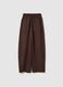 Brown Stretch Cotton Baggy Trousers_4