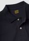 Black pure cotton piqu&eacute; polo with classic collar, regular fit_2