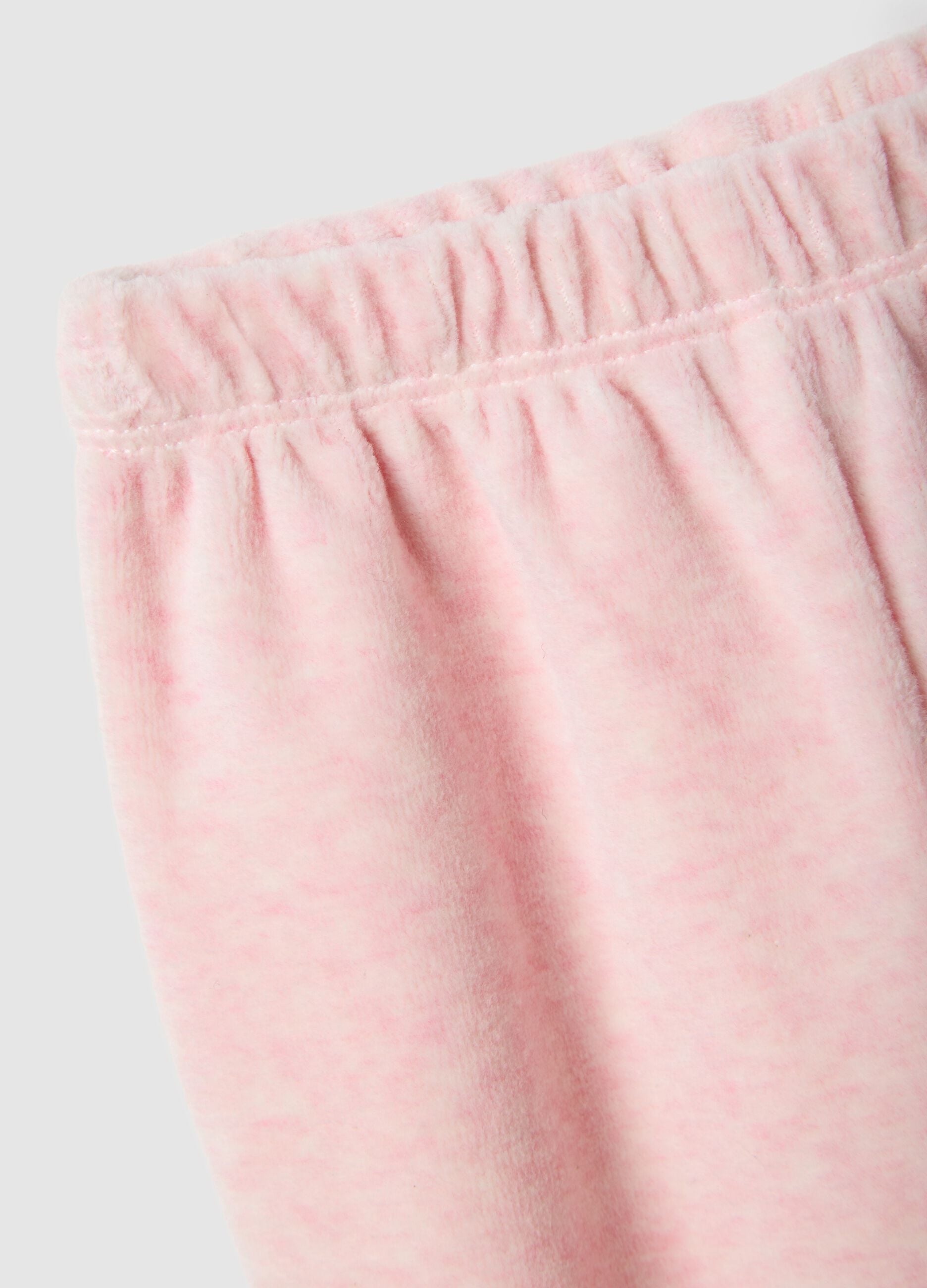 Baby set in white and pink cotton blend