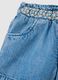Regular fit denim baby shorts with embroidery_2