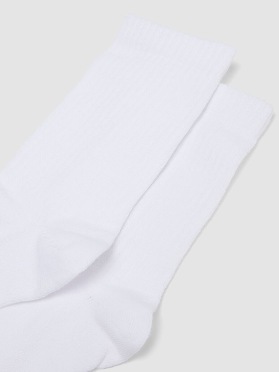 Pack of five white organic cotton sports socks_2
