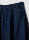 Long blue denim pure cotton skirt regular fit_5